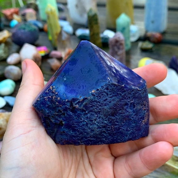 Blue Cleansed Healing Crystal point - Picture 3 of 3